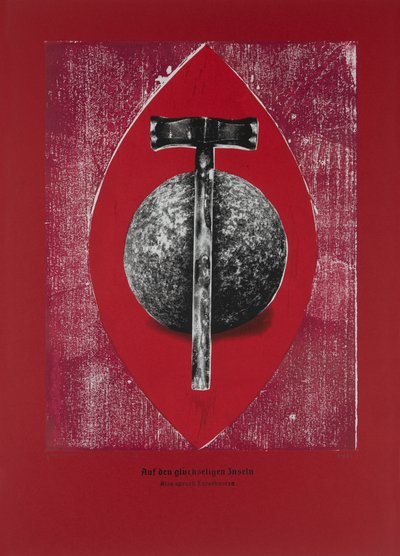 祝福された島で、ツァラトゥストラはこう語った』2024年（木版画、シルクスクリーン） 作： Guilherme Pontes