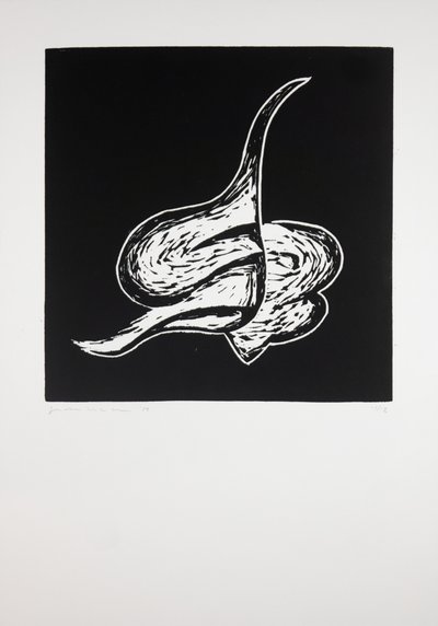 リクライニング, 2019 (リノカット) 作： Guilherme Pontes