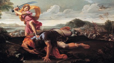 ダビデとゴリアテ、1650〜1660年 作： Guillaime Courtois