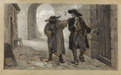 ヴータウン男爵に乗り込むアイスランドのハン、1889年頃（油彩・キャンバス） 作： Guillaume Albert Demarest