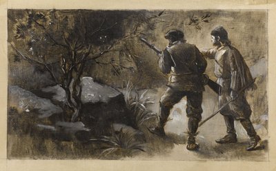 ケニーボルとグルドン・ステイパー、1889年頃（キャンバスに油彩） 作： Guillaume Albert Demarest