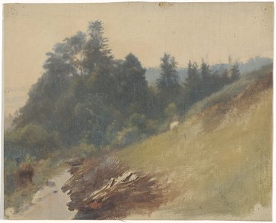 松林のある山の斜面 作： Guillaume Anne van der Brugghen