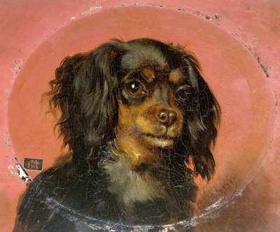 子犬の肖像 作： Guillaume Anne van der Brugghen