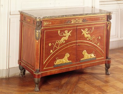 Hortense de Beauharnais（1783-1837）のサロンの大便器（木材、大理石、青銅） 作： Guillaume Beneman
