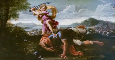 ダビデとゴリアテ、1650年代後半（キャンバスに油彩） 作： Guillaume Courtois