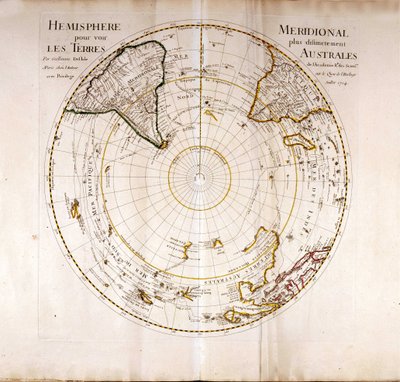 地理学者Guillaume Delisle（1675-1726）が描いた南極点アトラスの図 作： Guillaume Delisle