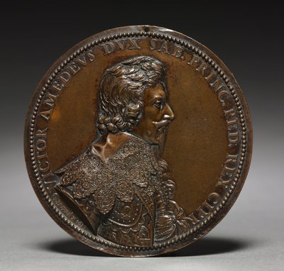 サヴォイのビクターアメデウスの肖像、1636年。 作： Guillaume Dupre