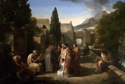 1811年、アテネの門でイリアスを歌うホーマー 作： Guillaume Guillon Lethière