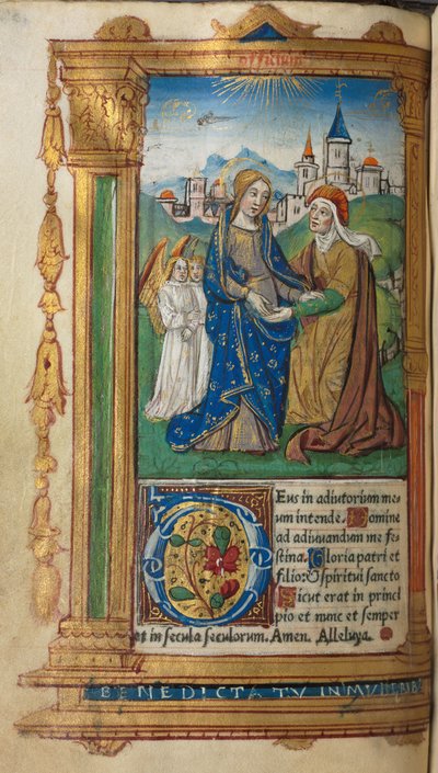 ローマ版時祷書：fol.29v「訪問 作： Guillaume Le Rouge