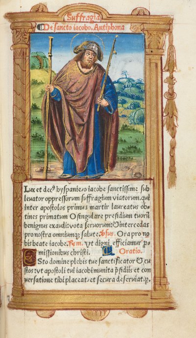 印刷時祷書（ローマ使用）：フォール100r、大ヤコブ聖堂 作： Guillaume Le Rouge