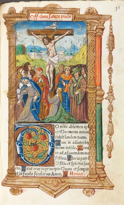 ローマの印刷された時間の使用：fol。 55r、はりつけ、1510。 作： Guillaume Le Rouge