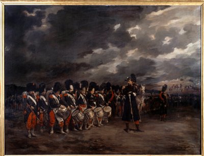 ギヨーム・レガメイ（1837-1875）の絵画「帝国の太鼓 作： Guillaume Regamey