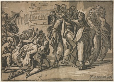 ハンセン病患者を癒すキリスト、1608年。 作： Guiseppe Rossigliani