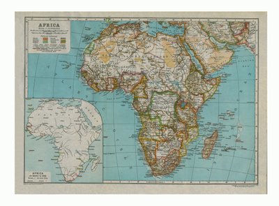 アフリカの地図、c1910 作： Gull Engraving Company
