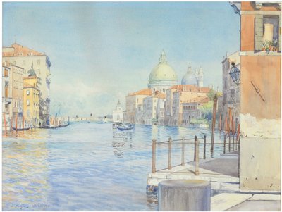 ヴェネツィアのグラン運河、サンタマリアデッラサルーテ 作： Gunnar Widforss