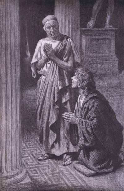 The philosopher and his friend at Prayer, Bibbys Annual 作： Gunning (after) King