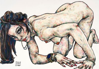 女性のヌード、目の高さ 作： Gunter Langer
