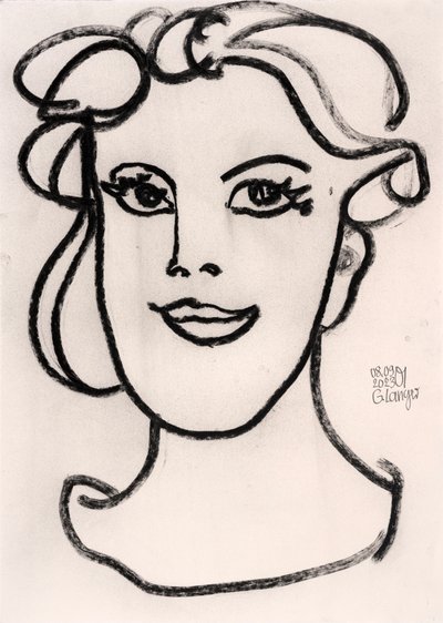 ミニマリストの女性の肖像 作： Gunter Langer