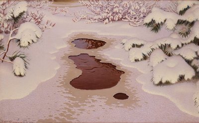 冬の春。 作： Gustaf Fjaestad