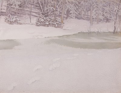 降りたての雪 作： Gustaf Fjæstad
