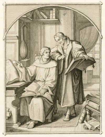 マルティン・ルターとフィリップ・メランヒトン（Philippe, Philippus Melanchthon 作： Gustav Ferdinand Leopold Konig