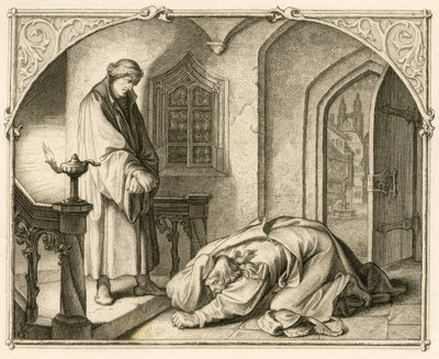 マルティン・ルターと強盗ハンス・コールハーゼ（1500-1540年） 作： Gustav Ferdinand Leopold Konig