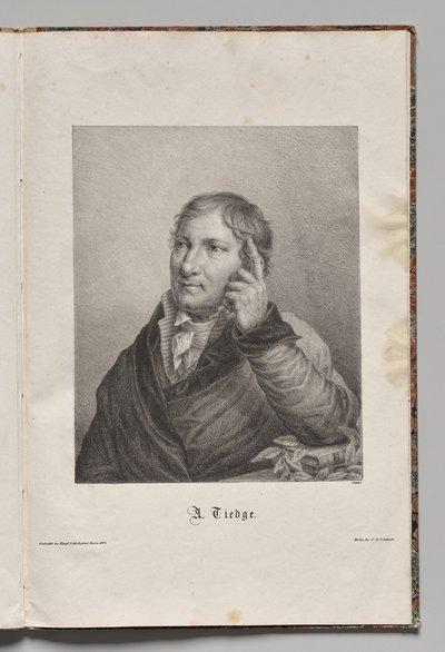 ドイツの有名な作家: Chrisoph August Tiedge の肖像 作： Gustav Karl Friedrich Luderitz