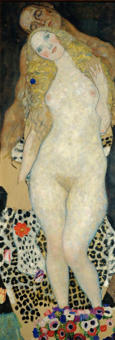 アダムとイブ、1918 作： Gustav Klimt
