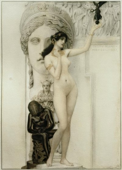 彫刻の寓意 作： Gustav Klimt