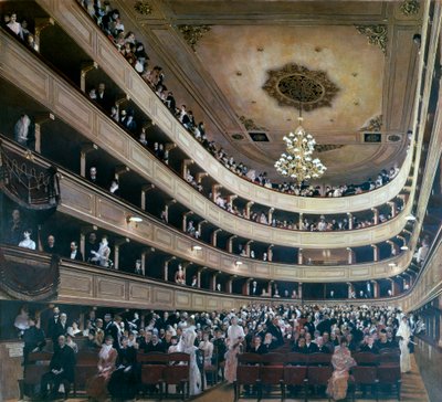 ウィーンの旧ブルク劇場の講堂、1888年 作： Gustav Klimt