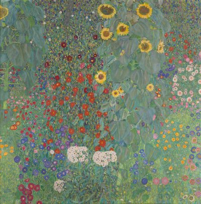 ひまわりを備えた農業庭園 作： Gustav Klimt