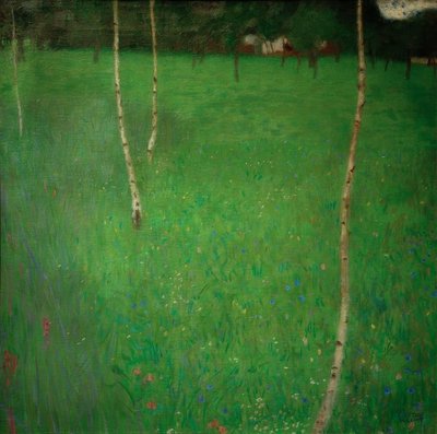 白樺の木のある農家 作： Gustav Klimt
