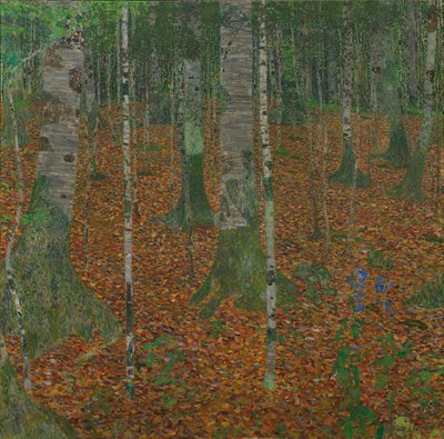 白樺の森、1903年。 作： Gustav Klimt