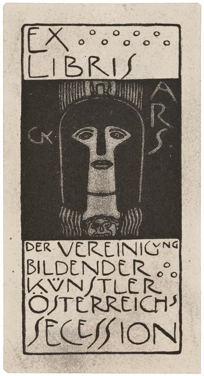 Ver Sacrumのブックプレート、1898-99年にGerlach、Schenk、Seemanにより発行 作： Gustav Klimt