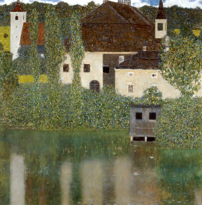 アッター湖の城、アッター湖のウンター城1908 作： Gustav Klimt
