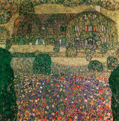 アッターゼー、1914年頃のカントリーハウス 作： Gustav Klimt