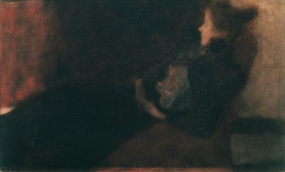 カミンの貴婦人 作： Gustav Klimt