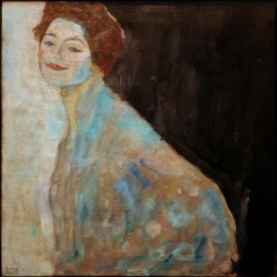 白の女性の肖像画 作： Gustav Klimt