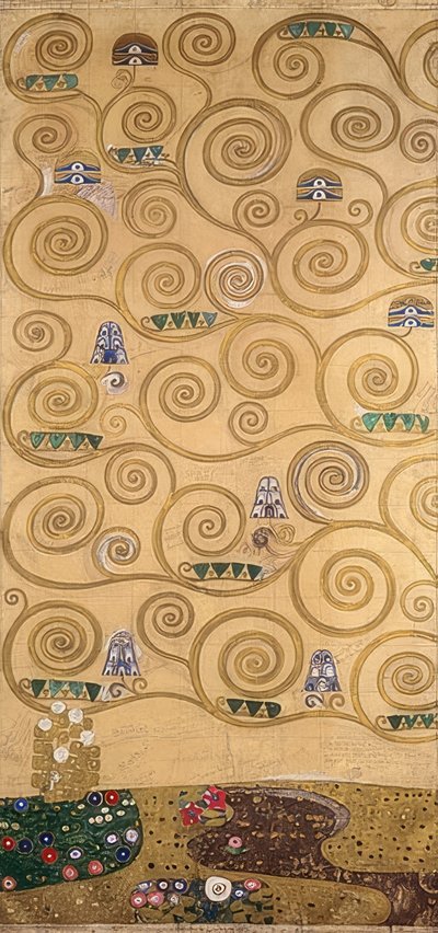 ストクレットフリーズのデザイン。詳細。 1905-09 作： Gustav Klimt