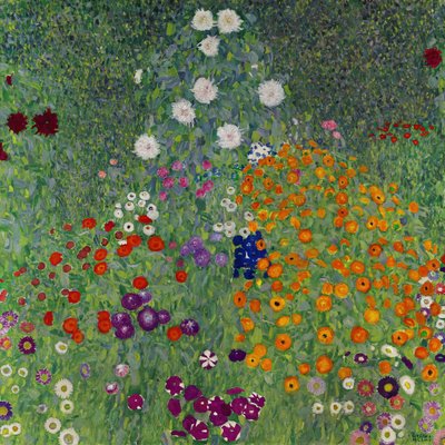 ファームガーデンフラワーガーデン、1907年。 作： Gustav Klimt