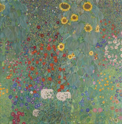 ひまわりのあるファームガーデン 作： Gustav Klimt