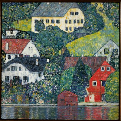 ウンターラッハのアッター湖の家、1916年頃 作： Gustav Klimt