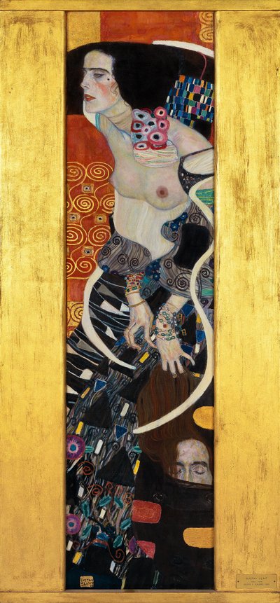 ジュディスII（サロメ）、1909年（キャンバスに油彩） 作： Gustav Klimt