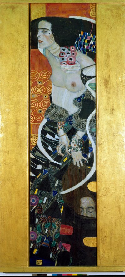 ユディト2世（サロメ）、ホロフェルネの首を持つ 作： Gustav Klimt