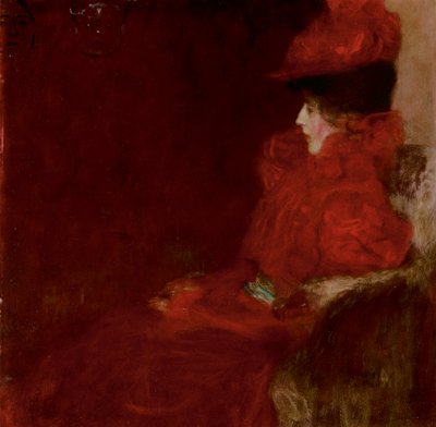 クリムト - 椅子の女、1897-98年 作： グスタフ・クリムト