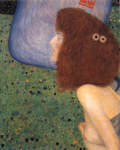 クリムト - 青いヴェールの少女 1902-1903年頃 作： グスタフ・クリムト