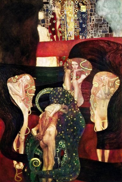 クリムト ウィーン大学天井画 作： グスタフ・クリムト