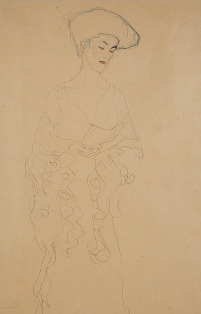 少し左に曲がって1907 作： Gustav Klimt