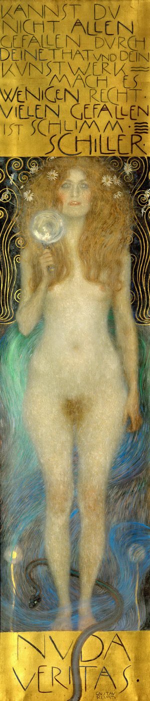 裸の真実、1899 作： Gustav Klimt