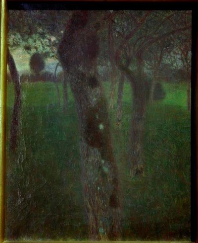 夕方の果樹園（果樹園。夜） 作： Gustav Klimt